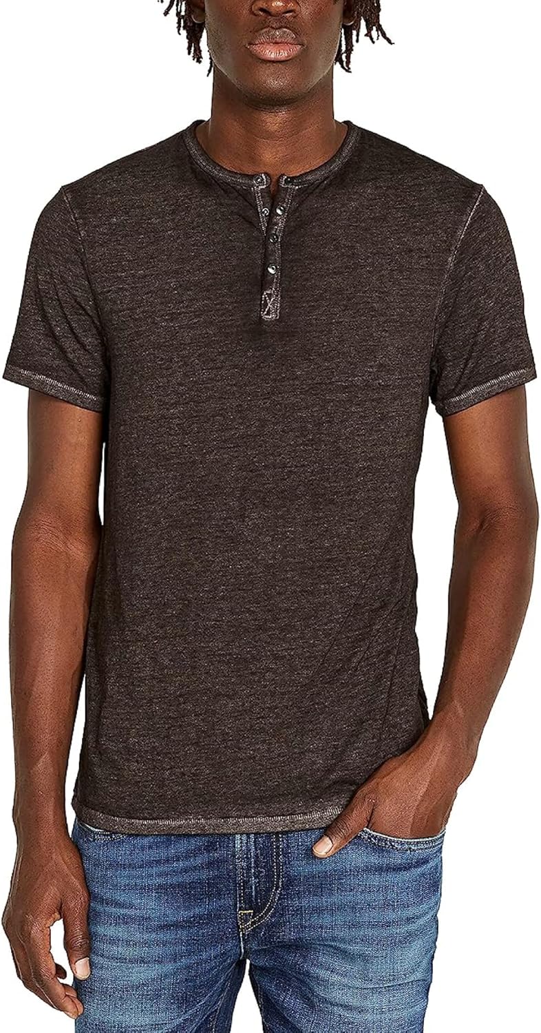 Buffalo David Bitton Mens Short Sleeve Kasum Henley
