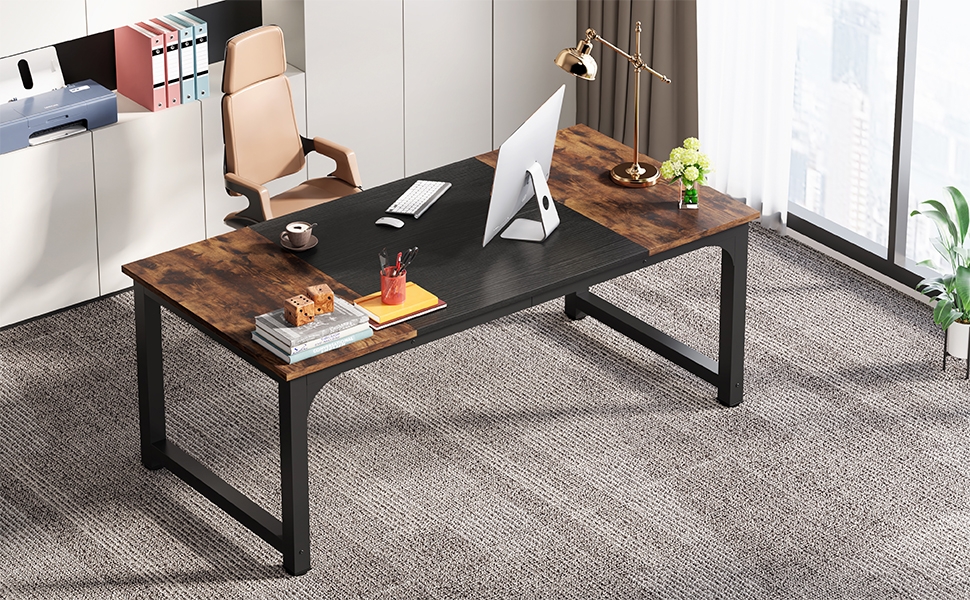 PCデスク Amazon.com: Giantex 48 Inch Computer Desk with Bookshelf, 3-in-1