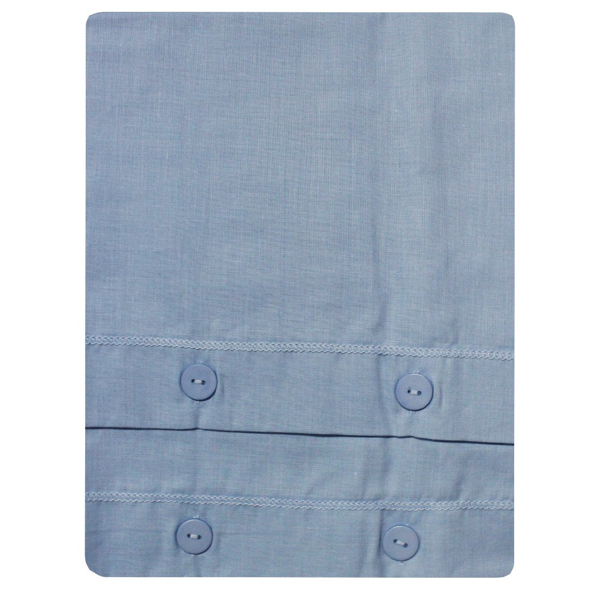 Coppia Federe Cuscino 52x82cm - Cotone Bianco Con Bottoni, Russo Tessuti - Foto 3