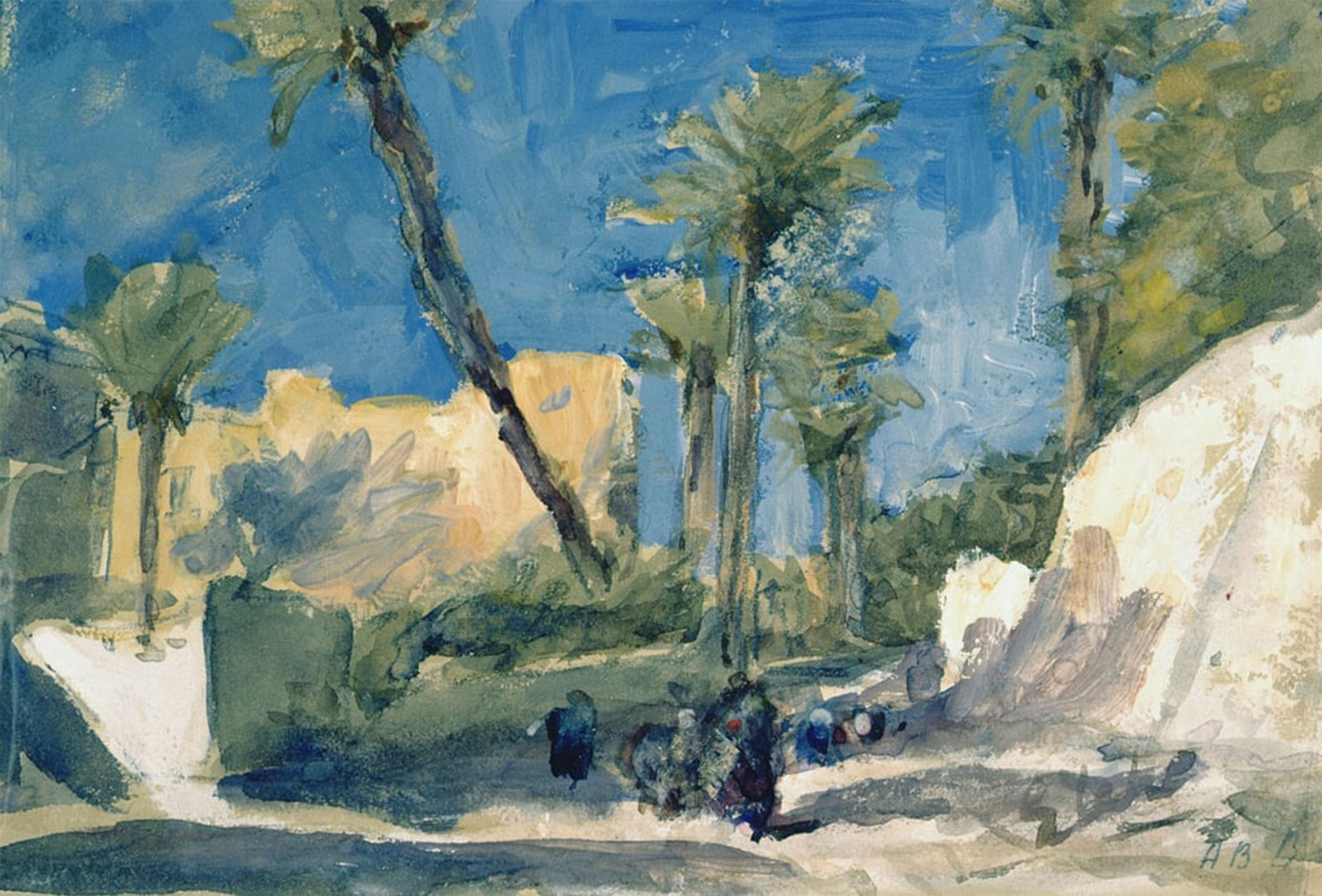 POSTERIIk Vintage Print Pop Art Landscape Artwork the Date Palms At Elche Spain by Hercules Brabazon Brabazon Art Prints for Office Home Decor 60x90cm