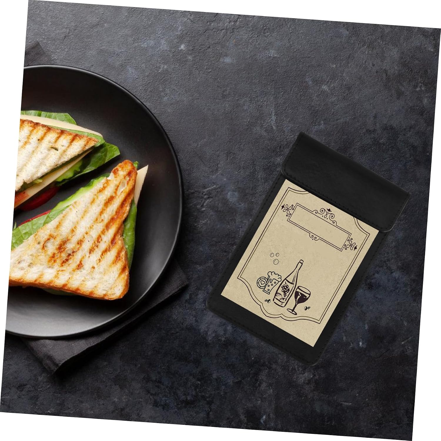 SHOWERORO Restaurant Check Presenter with Antislip Multifunctional Server Book for Menus Receipts and Tickets Stylish Organizer for Hospitality Settings