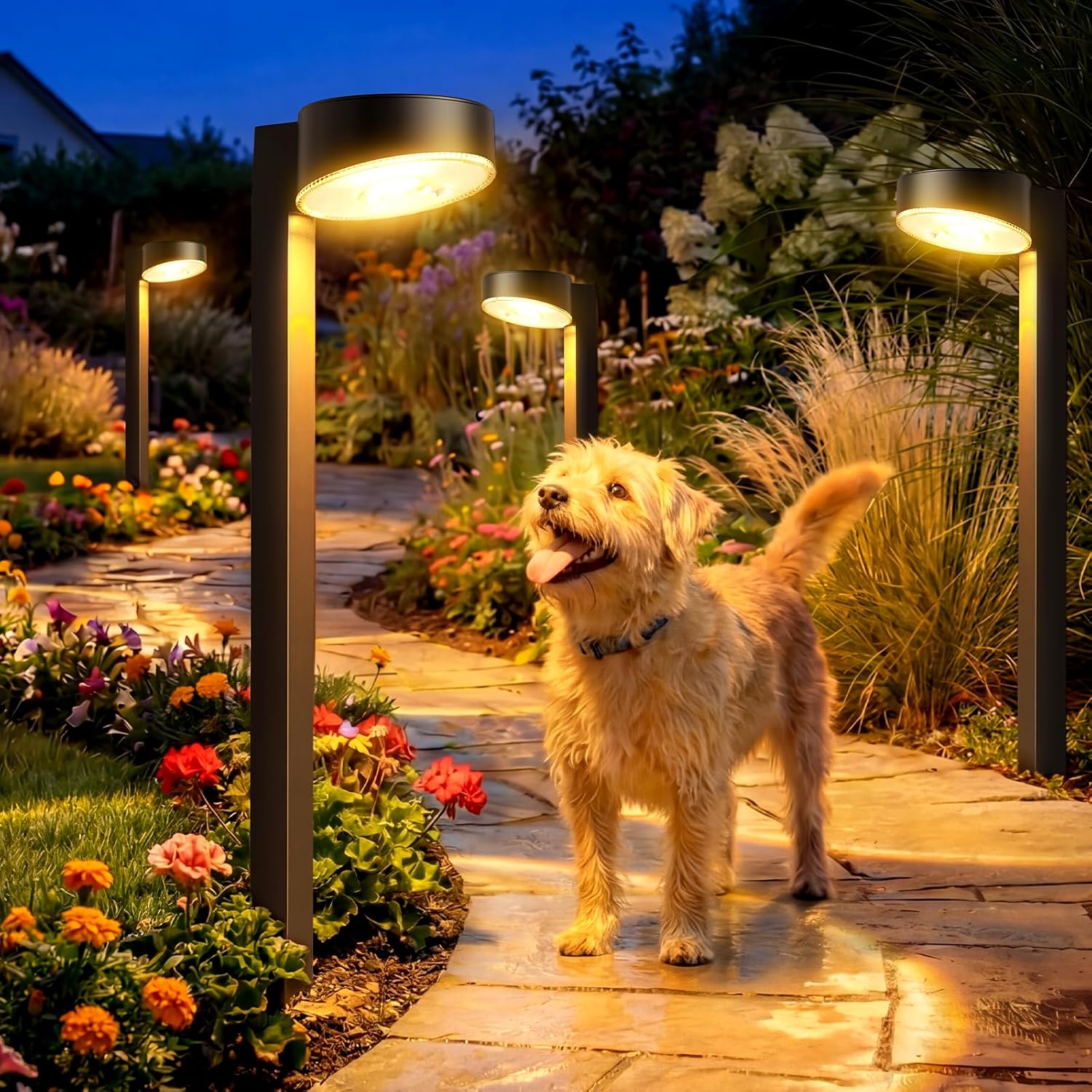 VOLISUN Solar Pathway Lights Outdoor, 12 Pack Bright Solar Lights Outdoor, Auto On/Off, Waterproof Solar Garden Lights Solar Powered Landscape Lighting for Yard Patio Walkway Driveway Pathway, Black