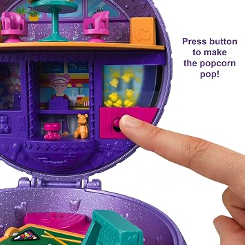Polly Pocket Double Play Skating Compact - Disco Roller Rink or Spaceship Princess Playset - 2 Dolls, 18 Accessories - 4 Play Areas - Gift For Kids 4+