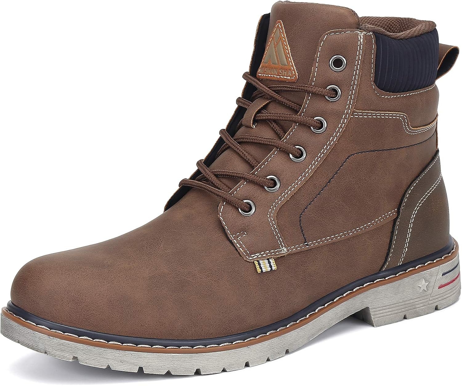 Mishansha Mens Womens Winter AntiSlip Leather Snow Boots Water