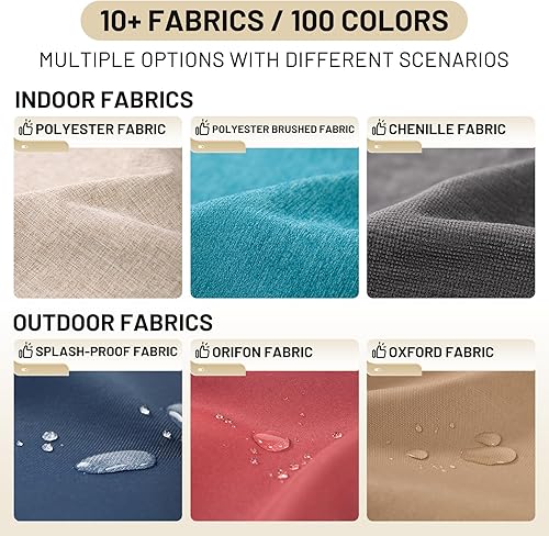 Miniatura 5 de Lokex Cojín de banco, tamaño personalizado 90 + color, impermeable, doble ribete, cojines de banco para muebles de exterior, cojines antideslizantes