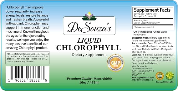 DeSouzas Premium Quality Liquid Chlorophyll