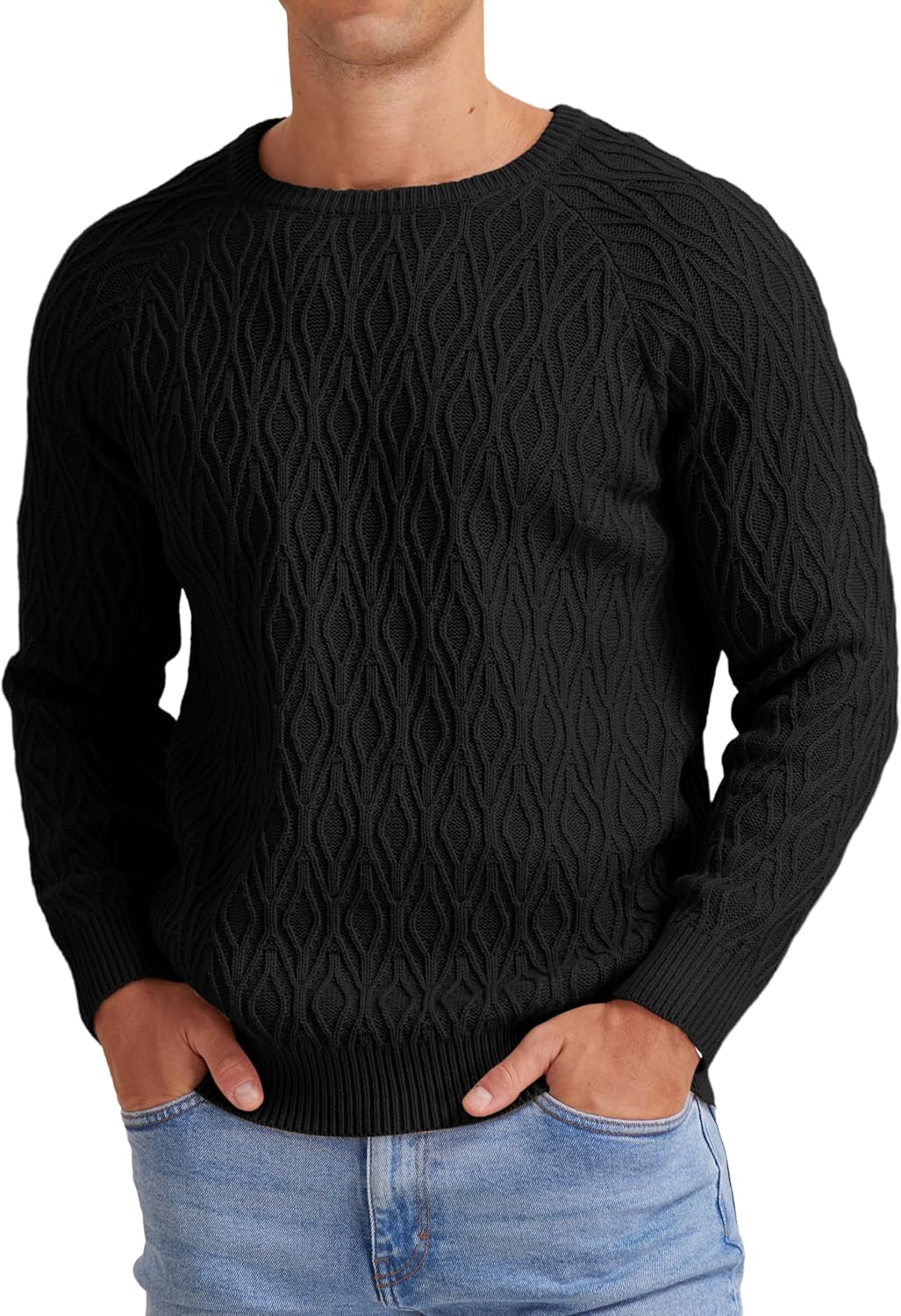 Sailwind Men's Cable Knit Sweater Casual Crewneck Long-Sleeve Knitted Pullover - Image 2