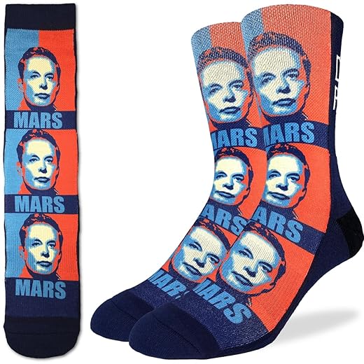 Good Luck Sock Men's Elon Musk Socks, Adult