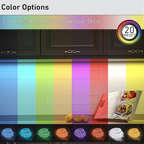 Miniatura 4 de Good Earth Lighting Luz LED de 24 pies con cambio de color RGB de 1500 lúmenes y cinta flexible IP65 de 3000 K para exteriores, enchufe, control