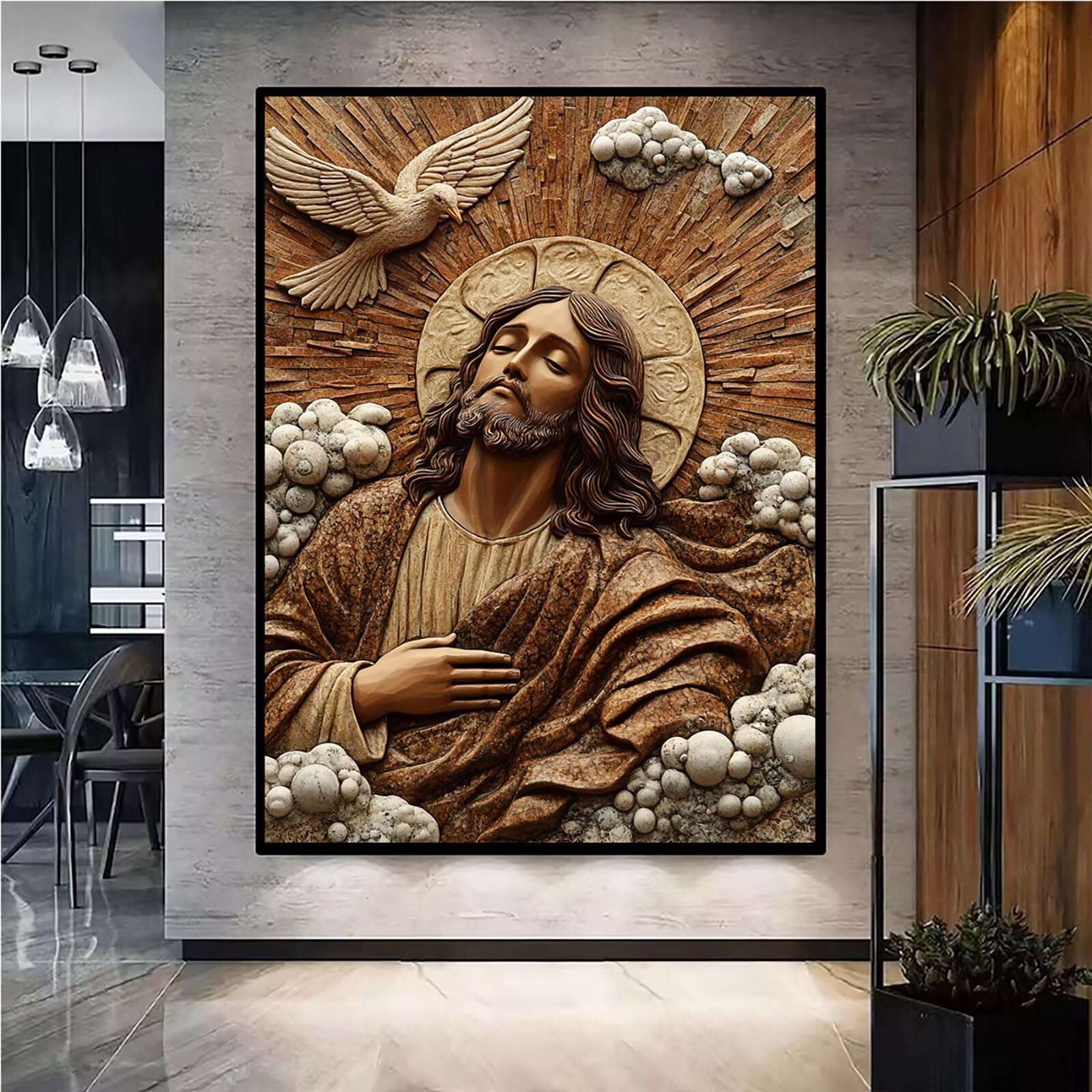 Diamond Painting Kit Completo, Diamond Painting Astratto, 5D Quadrato Pittura Diamante Kit Manualidades Adultos DIY Diamantini Crystal Art Disegni Ricamo Punto Croce Artigianale, 80x100cm Uomo j0-759