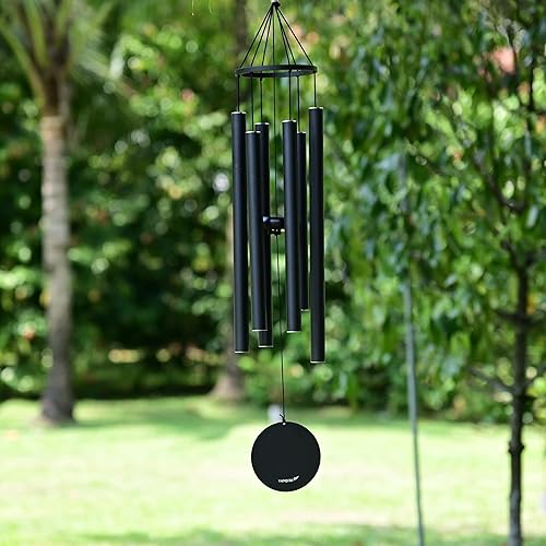 Miniatura 8 de Campanillas de viento para tono profundo exterior, campanillas de viento de 38 pulgadas para exteriores, campanillas de viento de tono profundo,