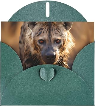 Lone Hyena - Birthday Wish Greeting Card, Ideal for Friends, Family or Special Someone,Dark Green