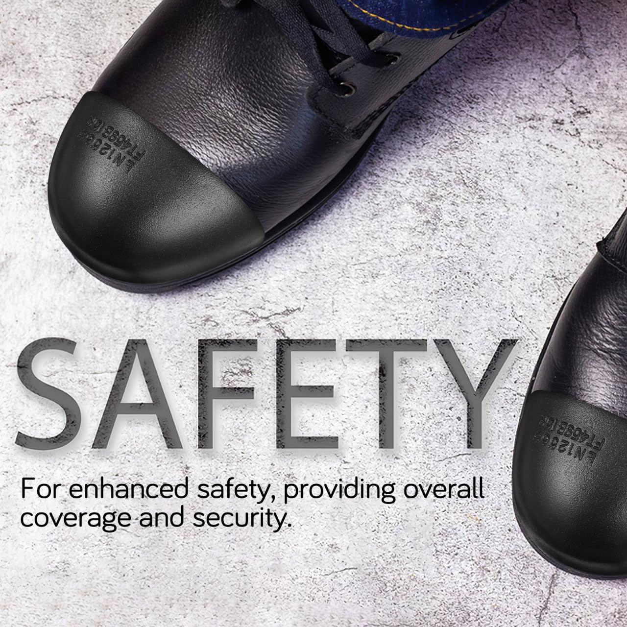 DOITOOL Safety Toe Caps for Shoes 2 Pairs Universal Size Work Boot Toe Protectors Anti-Smash Shoe Inserts Durable Guards for Construction and Industrial Use