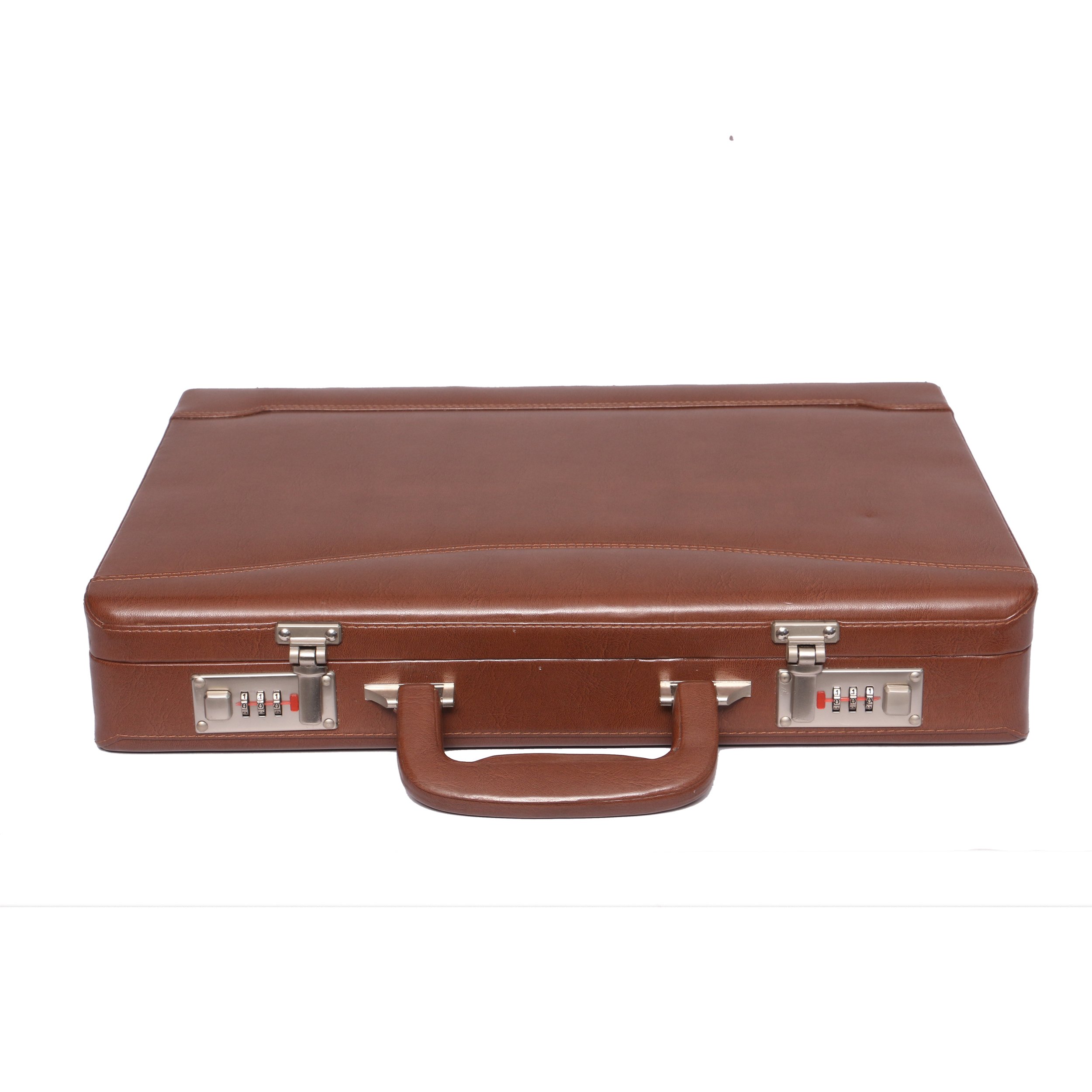 obani Tan Faux Leather Briefcase | Business Travel Document Suitcase | Adjustable Number Lock | Multiple Pockets-picture-27