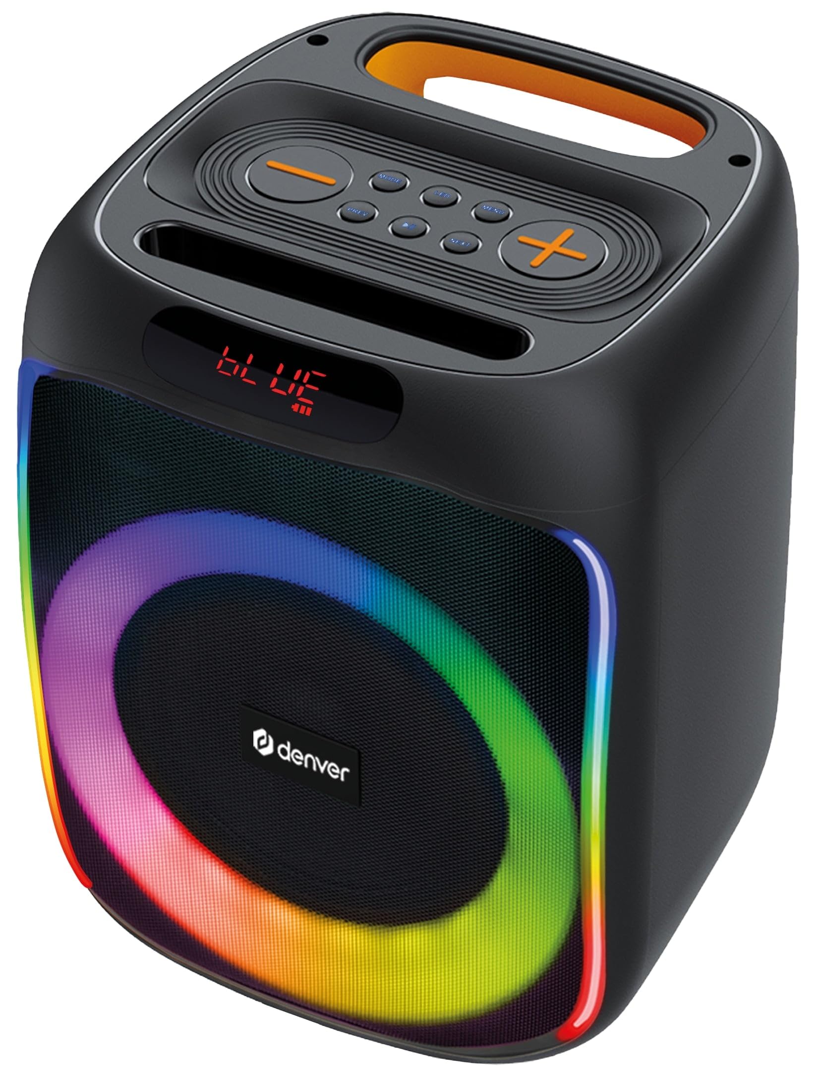 Denver Party-Lautsprecher BPS-165 mit LED – kompakt, tragbar und Bluetooth