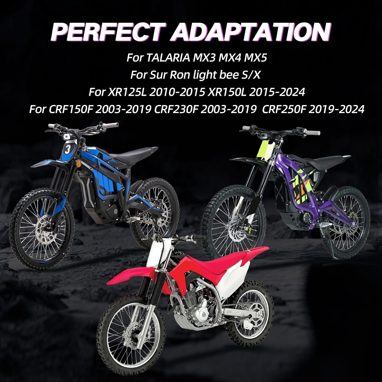 Double Deck Dirt Bike Foot Peg for Surron S/X TALARIA MX4 MX5/79Bike-Purple | Stainless Steel & Aluminium Foot Rest Pedal for Sur Ron Light Bee S/X TAPARIA MX4 MX5/XR150L CRF 150F 230F/79 Bike Falcon Pro