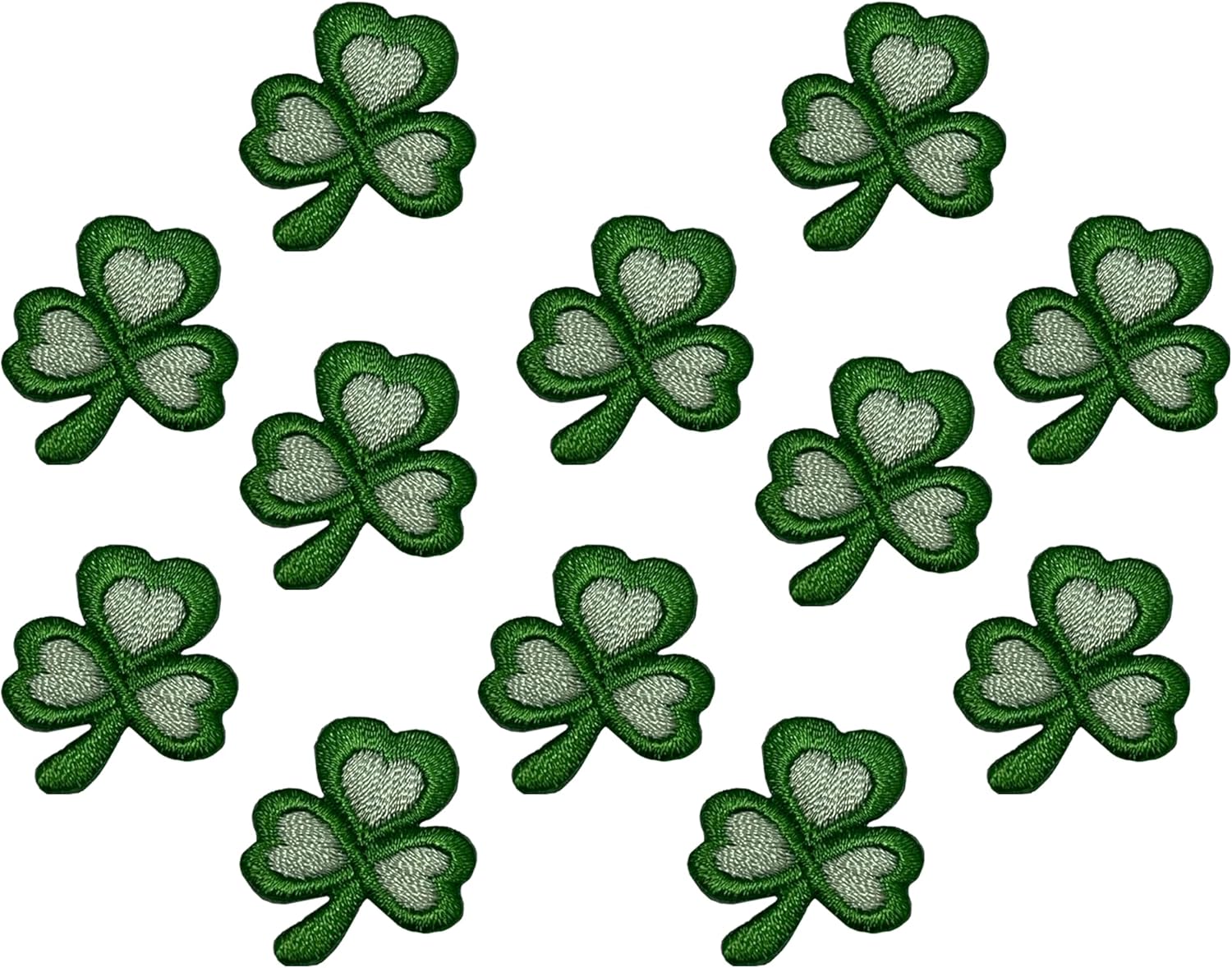 Shamrock Press-On Applique – 1" x 1" – Pack of 25 Green Clover Iron-On Patches for St. Patrick’s Day, DIY Crafts & Apparel