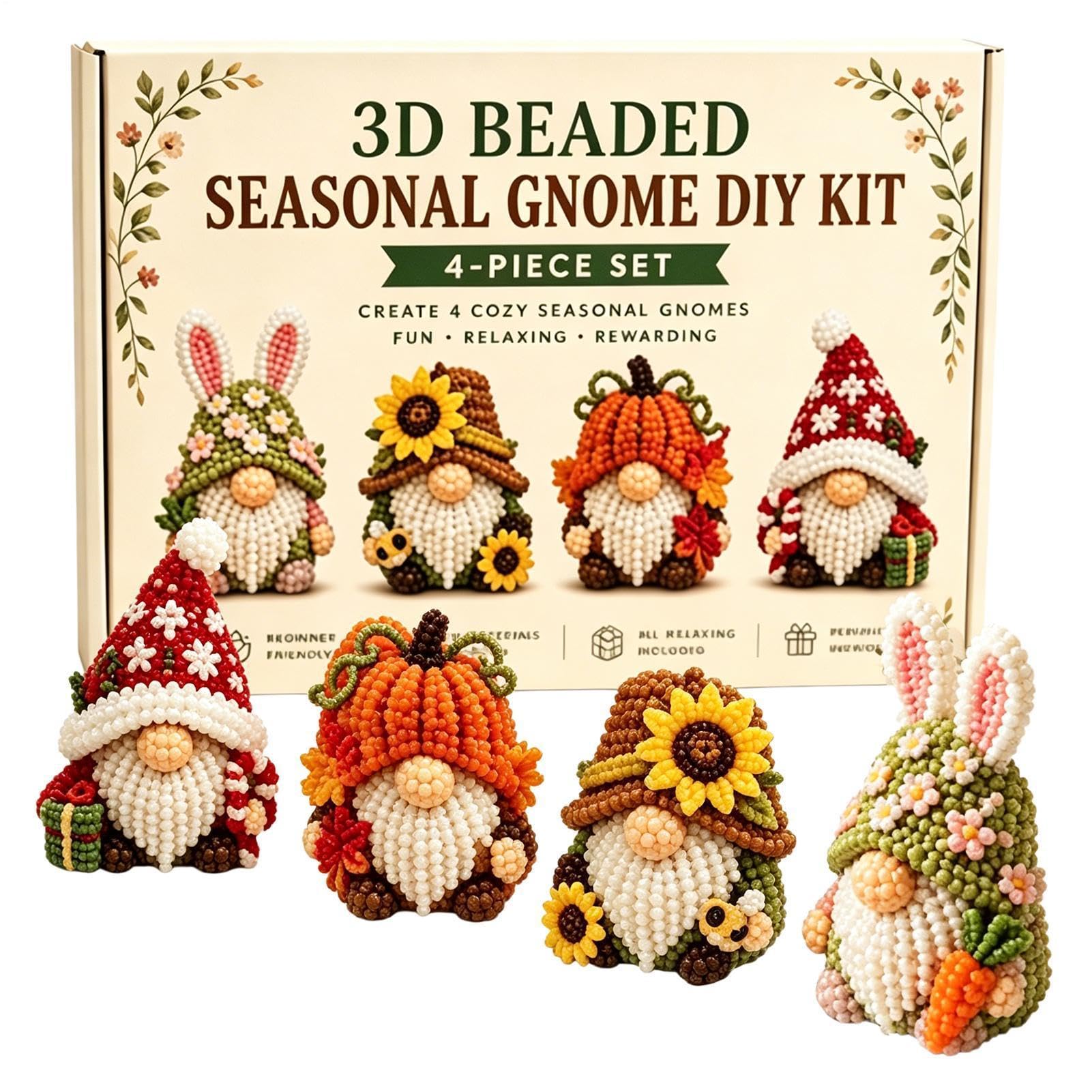 Kit fai da te per creare piccoli animali nani in 3D con perline | 4 modelli con istruzioni, kit per la creazione di animali nani con perline, per casa, ufficio, scuola, aula, laboratorio d'arte