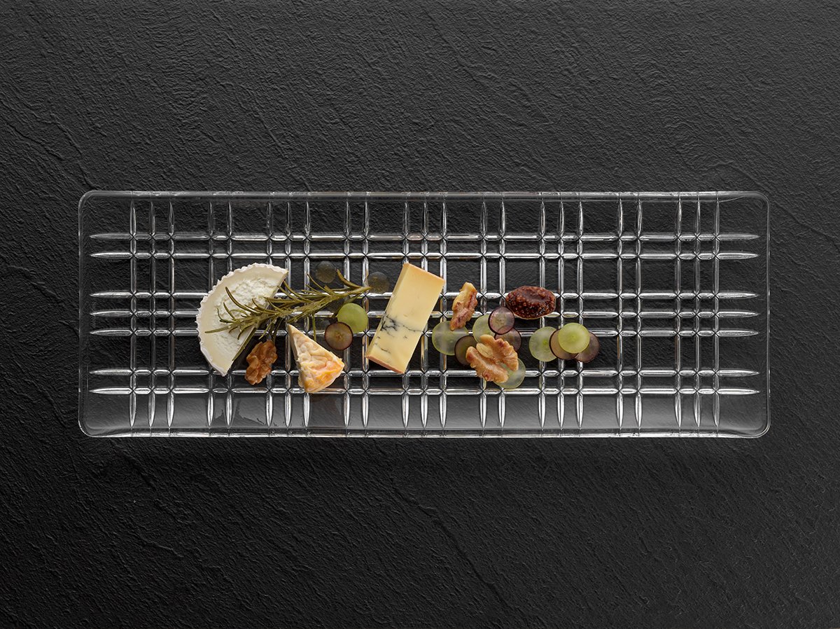 Spiegelau & Nachtmann Placa Rectangular de 42 cm, Cristal, Transparentes, 42 x 15 x 2.4 cm