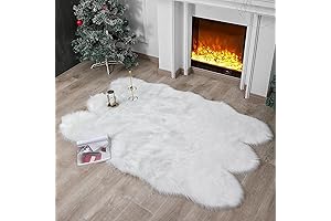 Faux Sheepskin Rug 4x6 - Plush Shag Soft and Fluffy