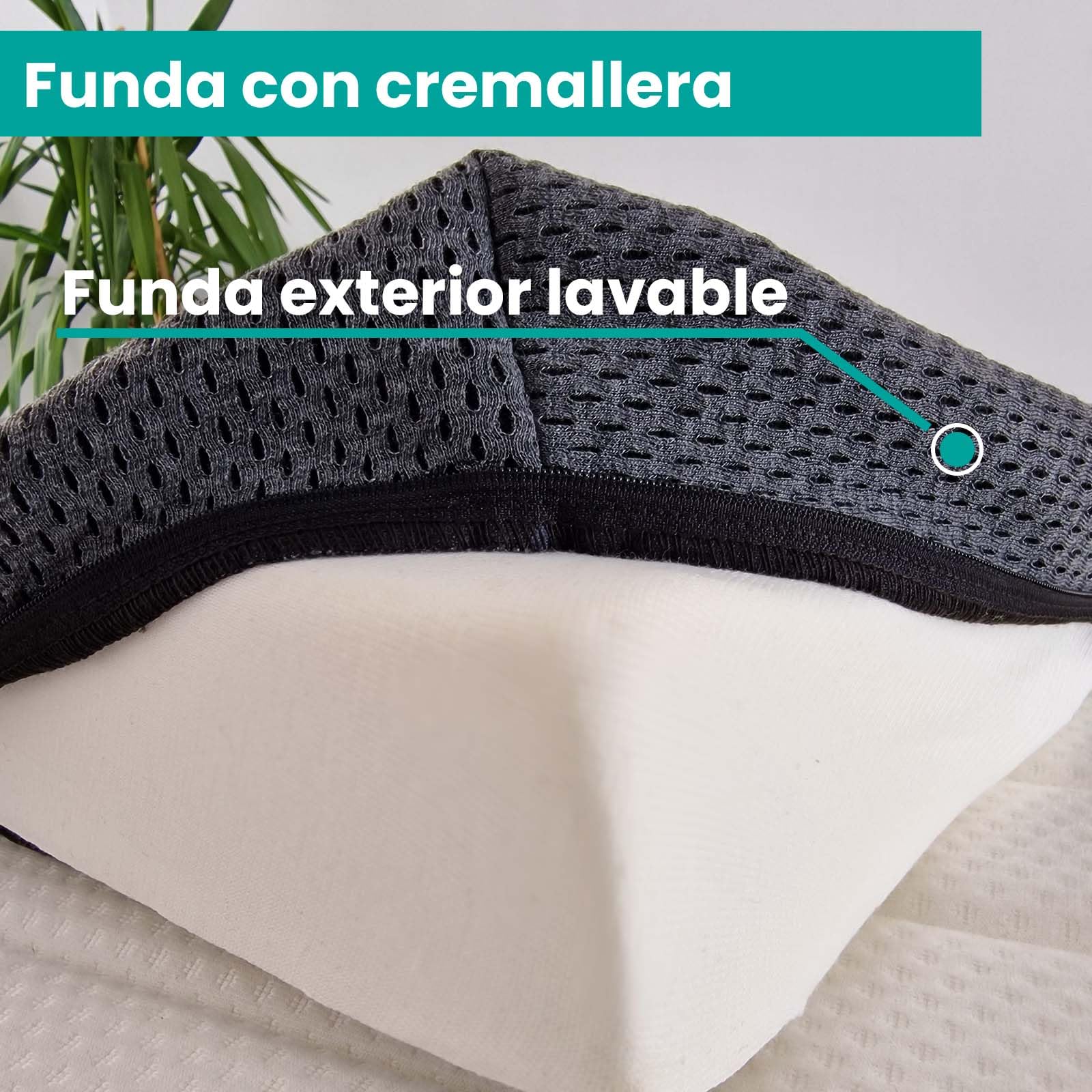 Cojin Antiescaras Viscoelástico para Silla Ruedas con Funda Lavable Antideslizante Alivio Coxis Dolor Lumbar Ortopedico Ergonomía Adultos Prevención Escaras Oficina Coche Sofa Hogar