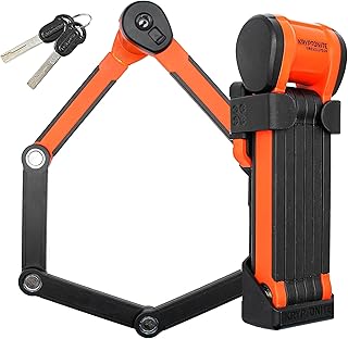 Kryptonite Evolution 790 Folding Lock - 90 cm, Security Grade 7/10, Compact Secure Bicycle Lock with Steel Links, 2 Keys & Transport Holder for Bicycle