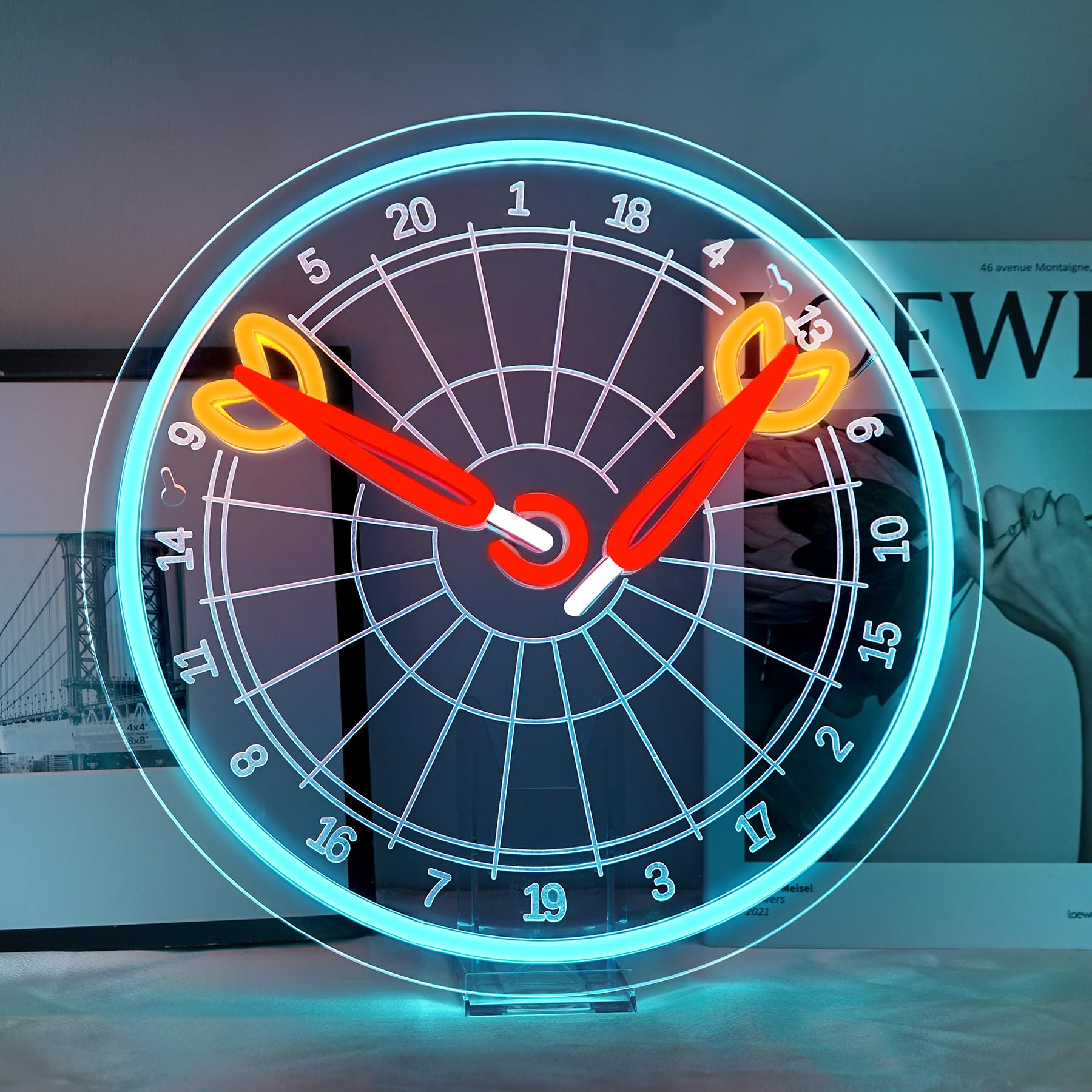 ineonlife Dart Neon Light Sign,Dart Board Neon Sign for Wall,Game Led Signs for Beer Bar Resturant Living Room Bedroom Man Cave Party Home Decor Store Gifts