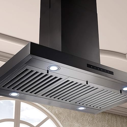 Miniatura 7 de ZLINE - Campana extractora para montaje en isla de 30 pulgadas en acero inoxidable negro (BSKE2iN-30)