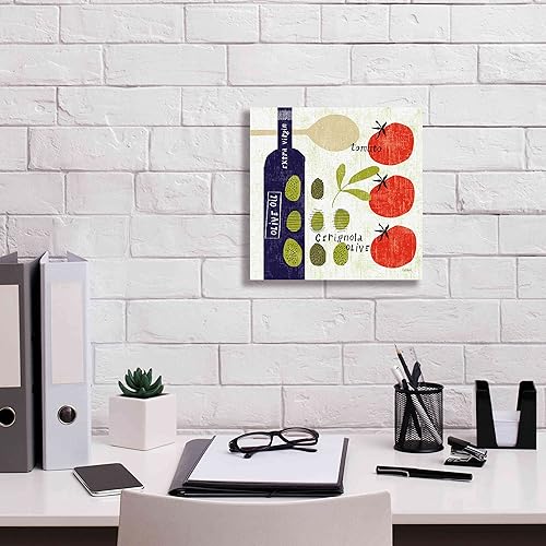 Miniatura 3 de Epic Graffiti "Italiano Olives" por Sue Schlabach, lienzo de arte de pared Giclée, 12 x 12 pulgadas