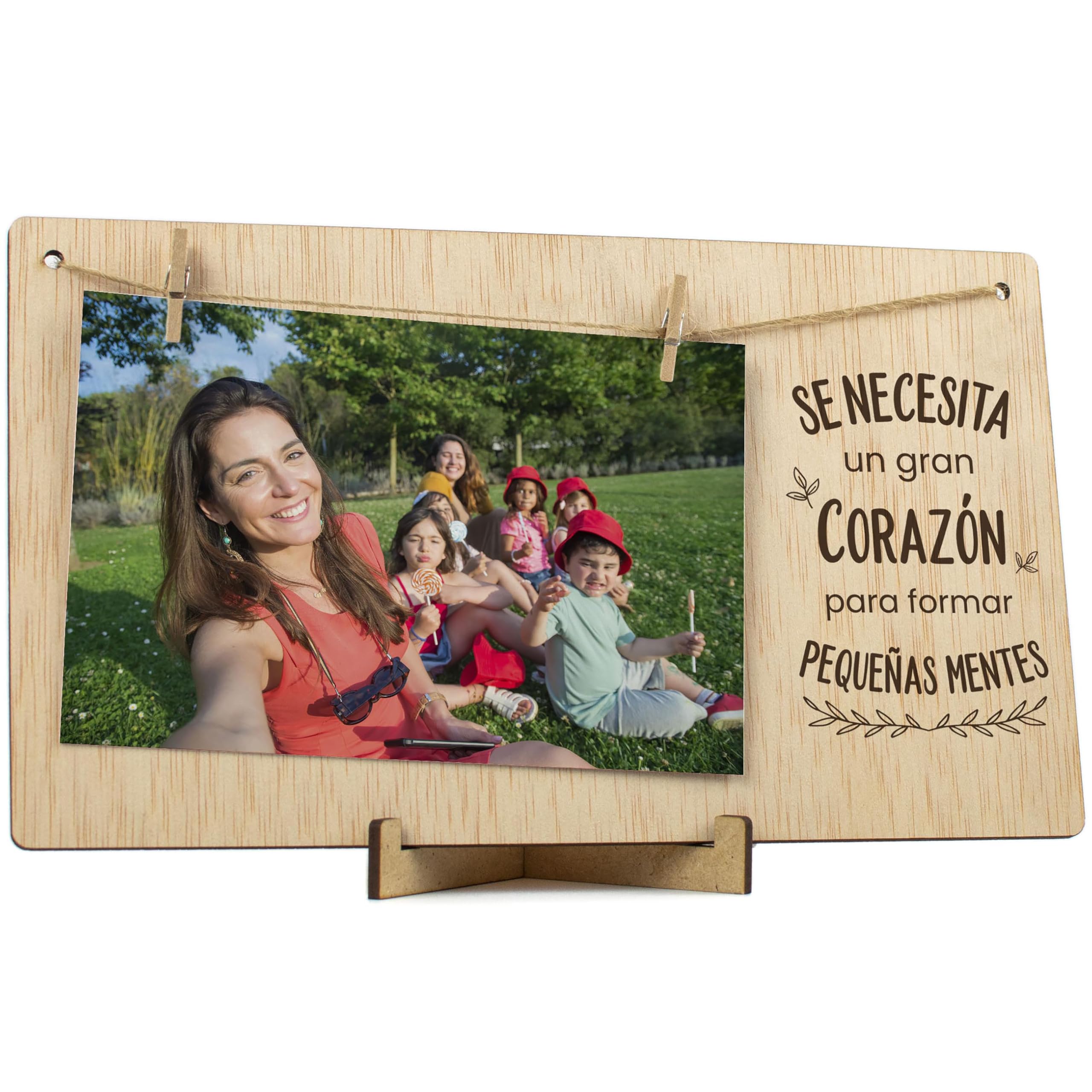 CONTRAXT Marco de Fotos Mama Dia de la Madre. Colgar fotos con pinzas madera natural ideas regalos detalles para mama postal madre primeriza wonderful original (Madre ES) — view 34