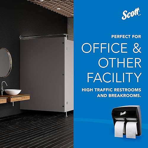 Miniatura 9 de Kimberly-Clark Scott Pro MOD - Dispensador de papel higiénico para rollos pequeños, 12.75 x 11.25 x 6.31 pulgadas, negro, 1 caja