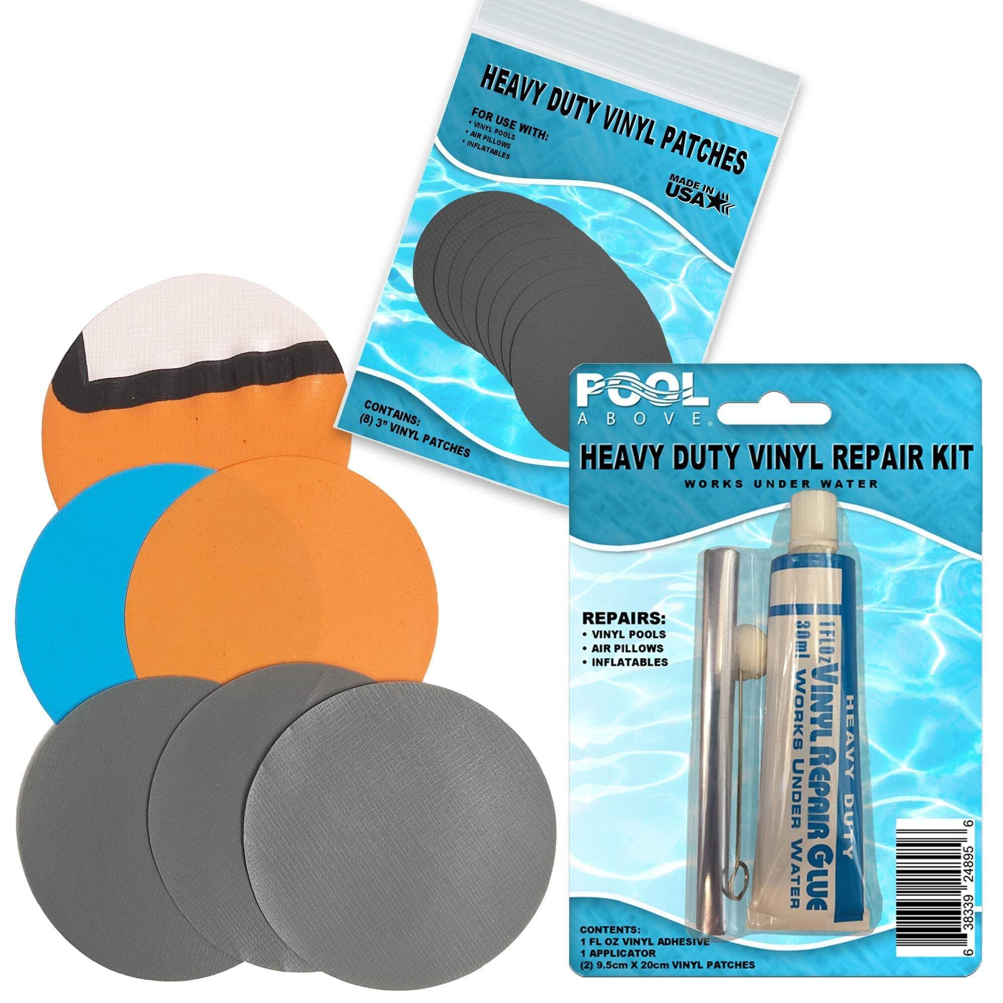 Pool Above Repair Kit for Rapid Rider | Vinyl Glue | Blue Orange Grey