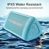 Vista 5 de Prosonic BT3 Altavoz Bluetooth inalámbrico portátil con sonido estéreo de 10 W y refuerzo de graves - Sonido rico y graves intensos - Bluetooth 5.0