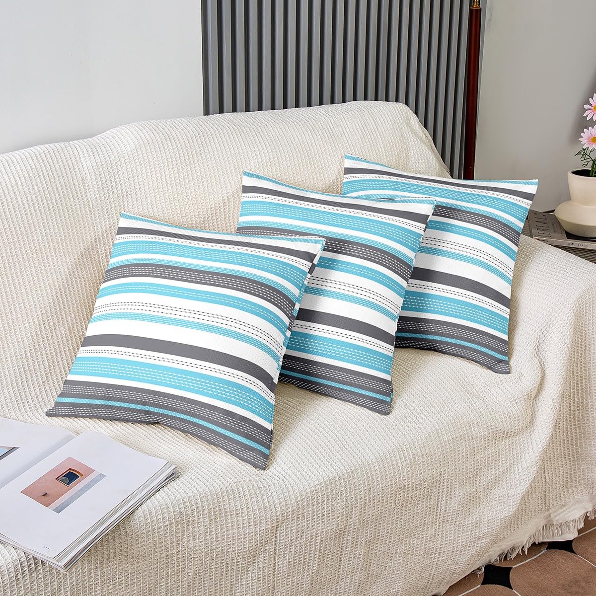 AOYEGO Federa per cuscino poligonale multicolore con triangoli geometrici sfumati, decorazione per la casa, per divano, camera da letto, soggiorno