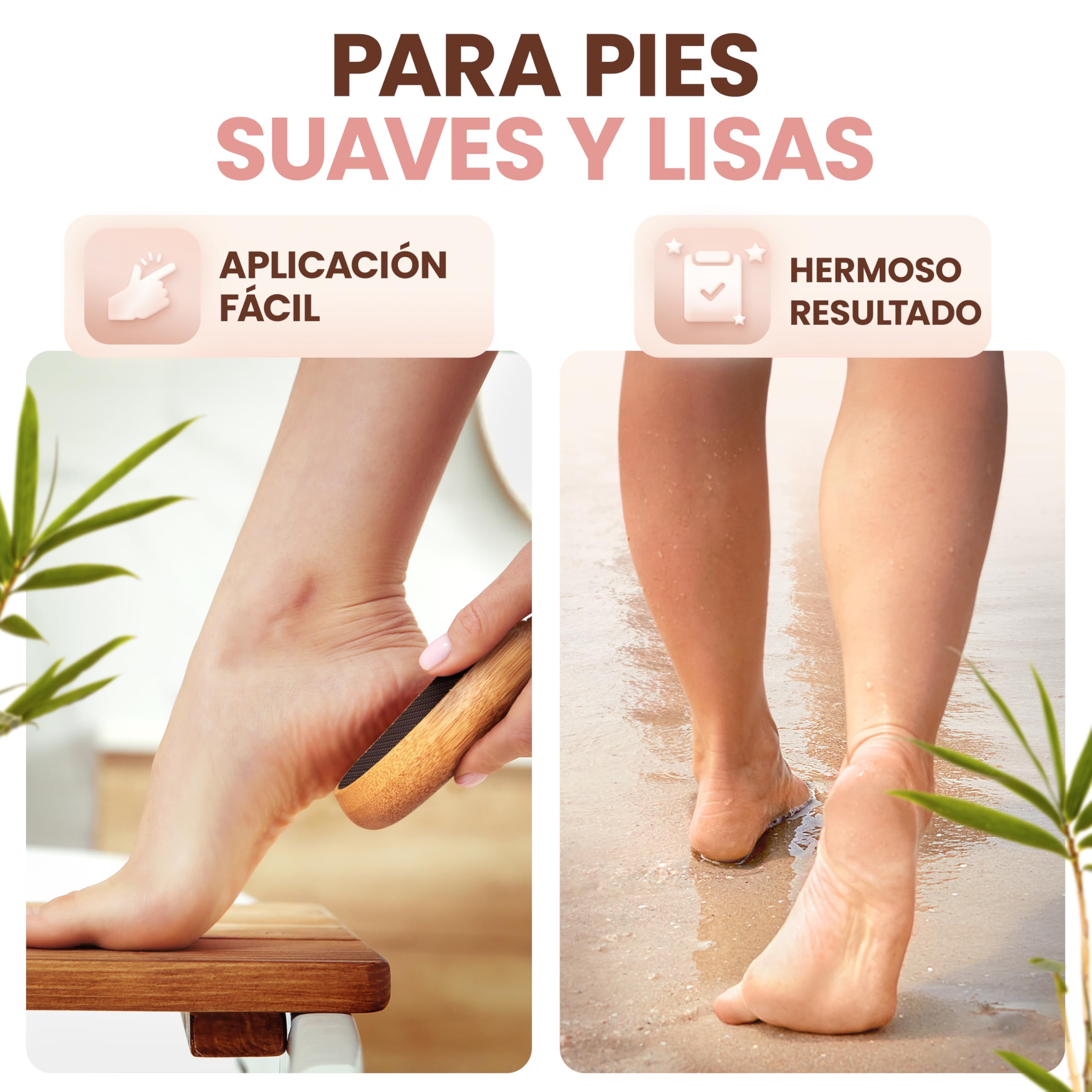 BAMBUA Lima Pies Durezas - (100% Efecto Anti-Callos) Callos Pies Eliminar - Para Pies Hermosos - Vidrio Nano Eficaz - Quita Durezas Para Pies - Piedra Pomez Para Pies Premium - Quita Callos (Negro)