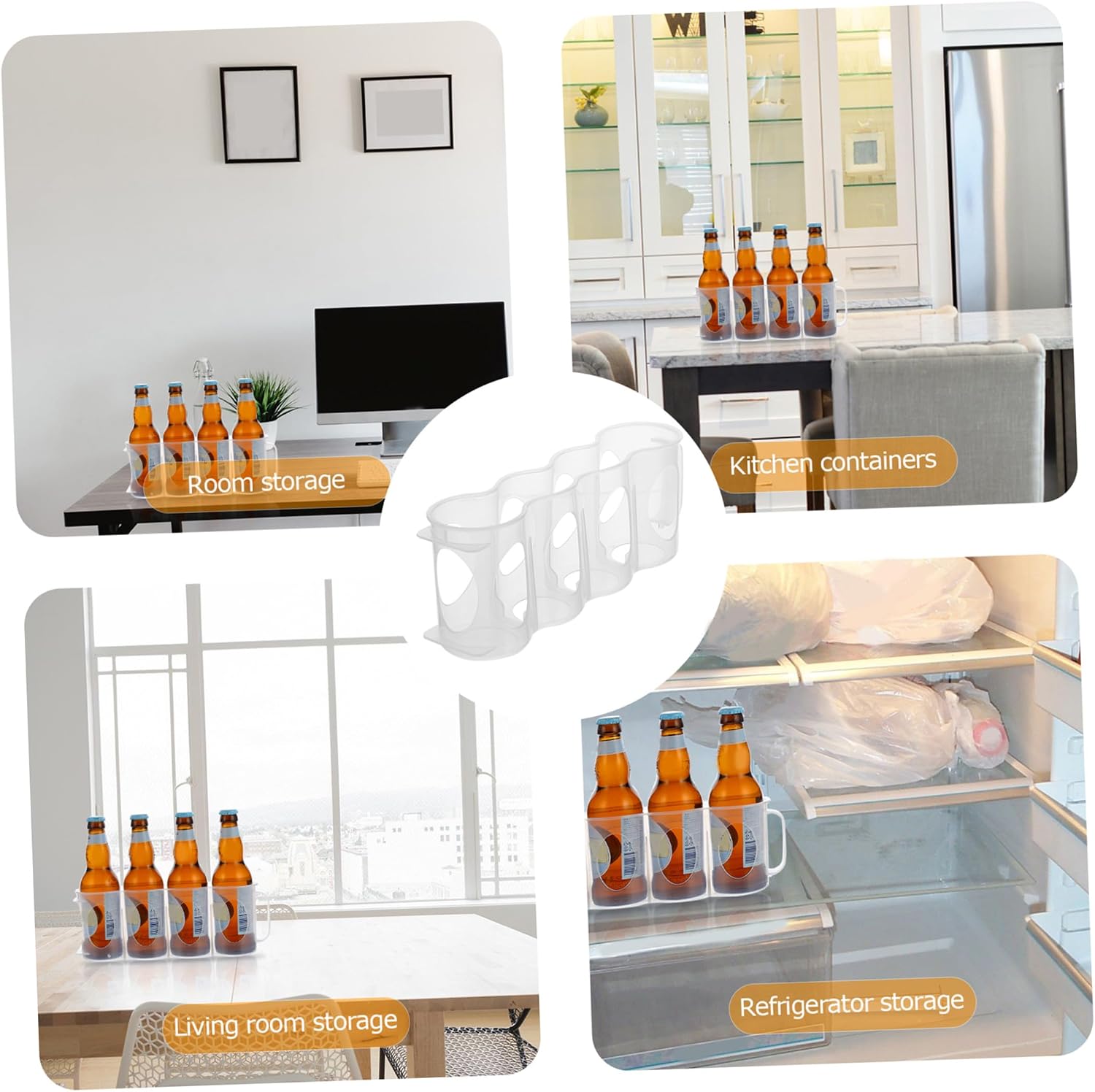 Bottle Organizer for Pantry Refrigerator Storage Box Beer Refrigerated Holder
