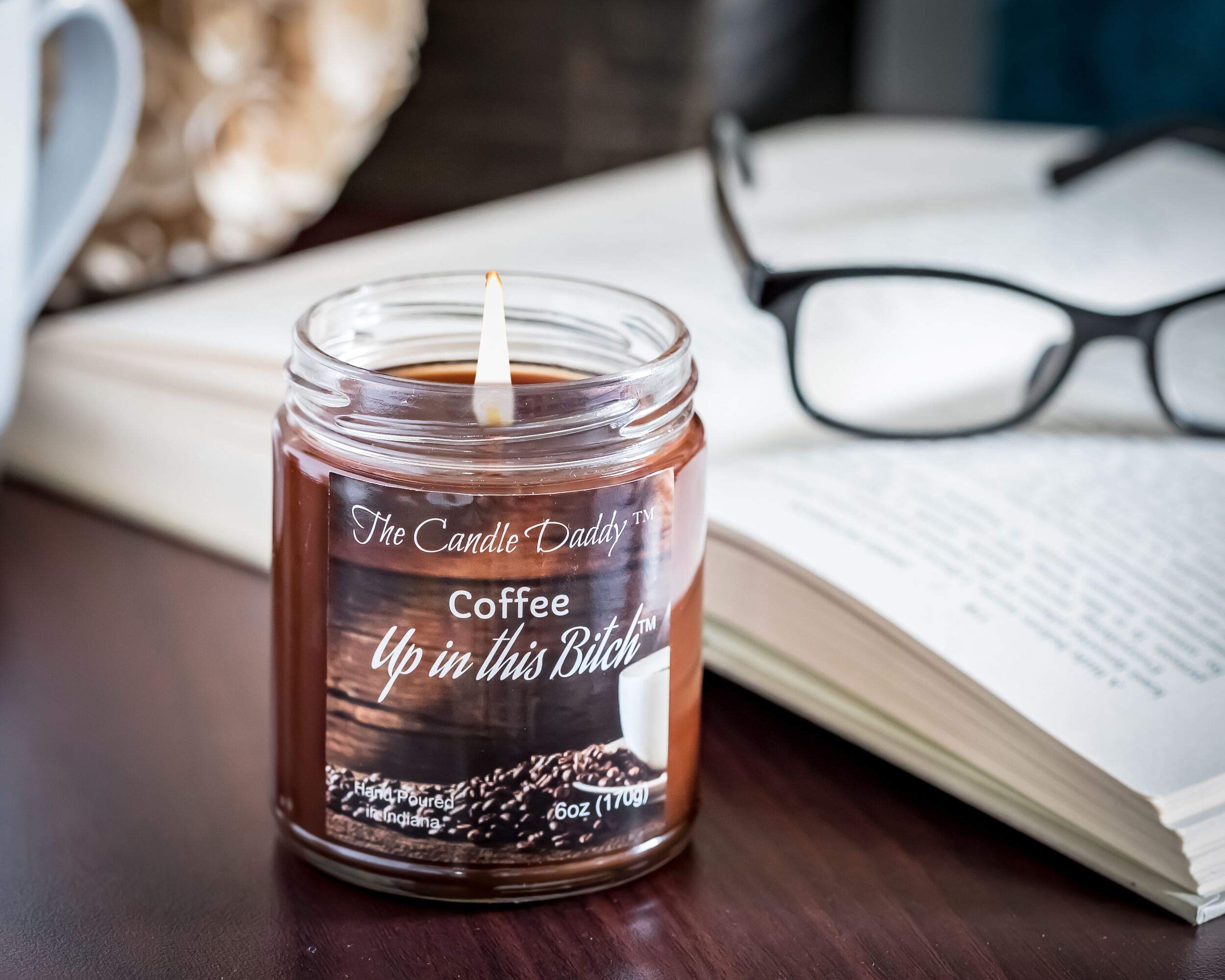 The Candle Daddy Duftkerze Coffee Up in This Bitch, Kerzen, 170 ml, handgegossen in Indiana