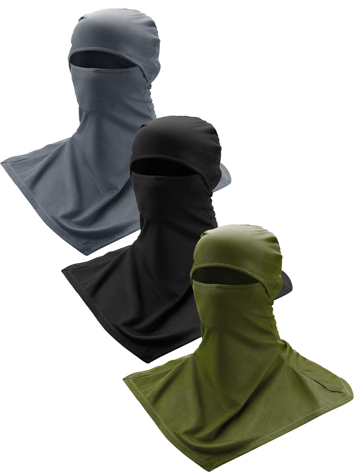 SATINIOR 3 Piece Balaclava Face Cover Sun Protection Neck Cover Summer