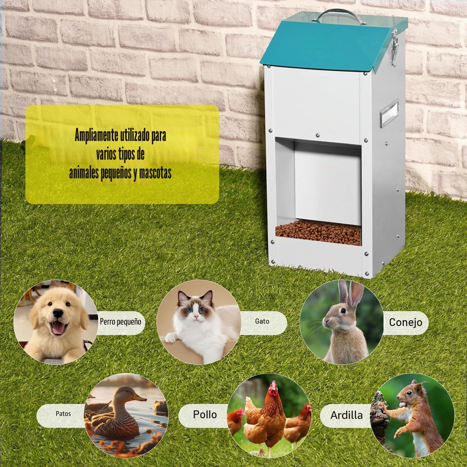 12lbs Futterautomat für Hunde und Katzen automatische Hundefutterautomat Hundefutterspender für Haustiere Outdoor Hundefutterspender Wandhang Selbstfütterungsstatio