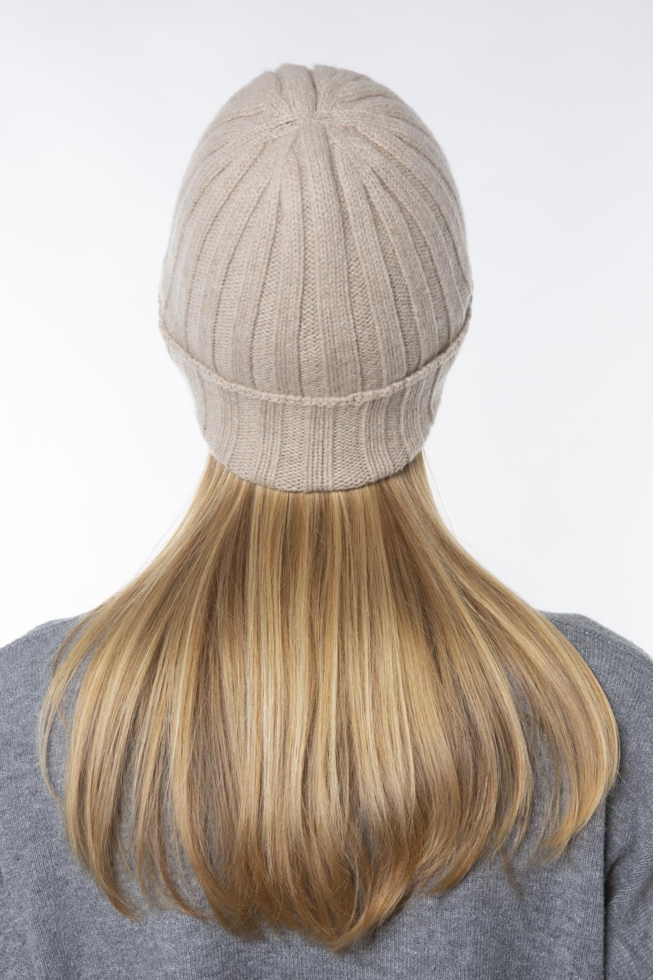 Bo.MA. Sombrero acanalado 100% puro de cachemira regenerado para hombre y mujer, gorro crudo, fabricado en Italia, gorro de invierno, gorro de cachemira, gorro de invierno, gorro de invierno, gorro