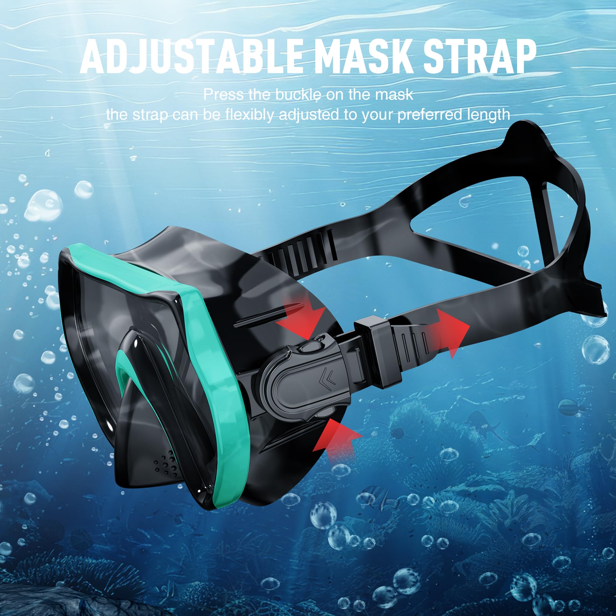 Swimming Goggles With Nose Cover Snorkel Mask Snorkeling Anti-Fog Lens
