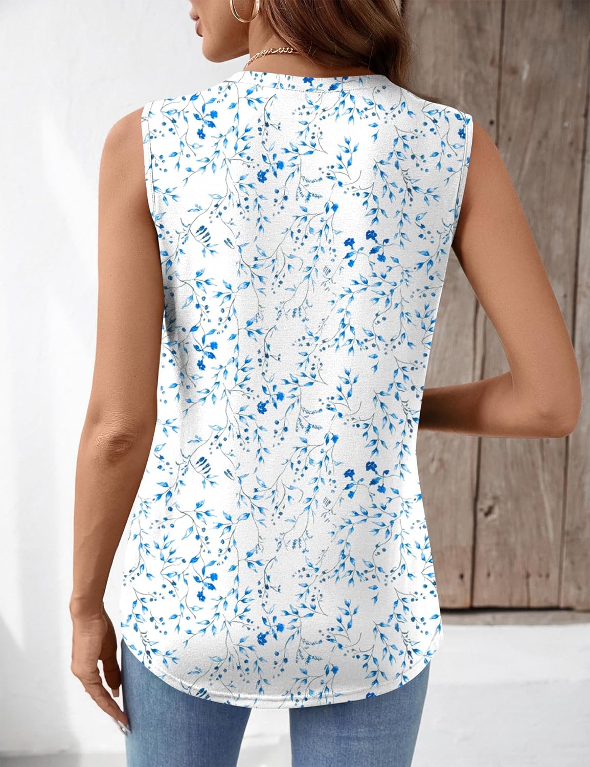 LOMON Tank Tops for Women Loose Fit V Neck Sleeveless Shirts 2026 Fashion Summer Clothes S-3XL - Image 6