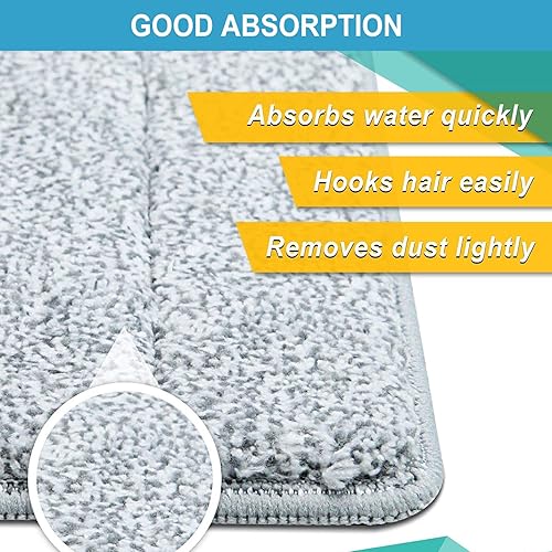 Miniatura 7 de Paquete de 8 almohadillas de repuesto de microfibra para trapeador, cabezales de repuesto para trapeador de pulverización de 13 x 4.7 pulgadas para