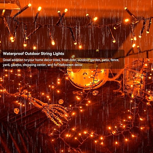 Miniatura 5 de Tira de luces LED rojas, blancas y azules, 400 LED, 19.7 pies, 8 modos, impermeable, para interiores y exteriores, 4 de julio, Día de la