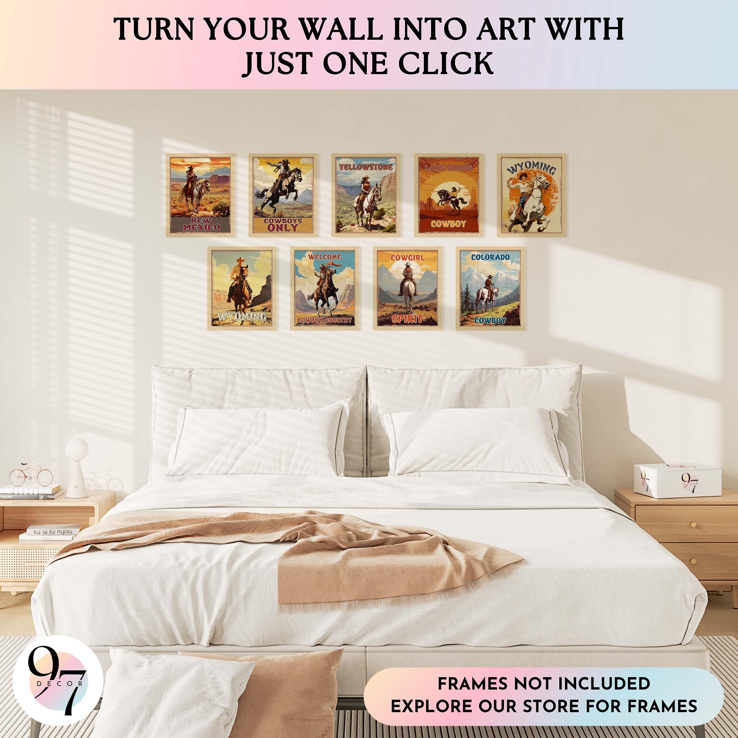 Amazon.co.jp: 97 Decor Western Cowboys ポスター - ビンテージ