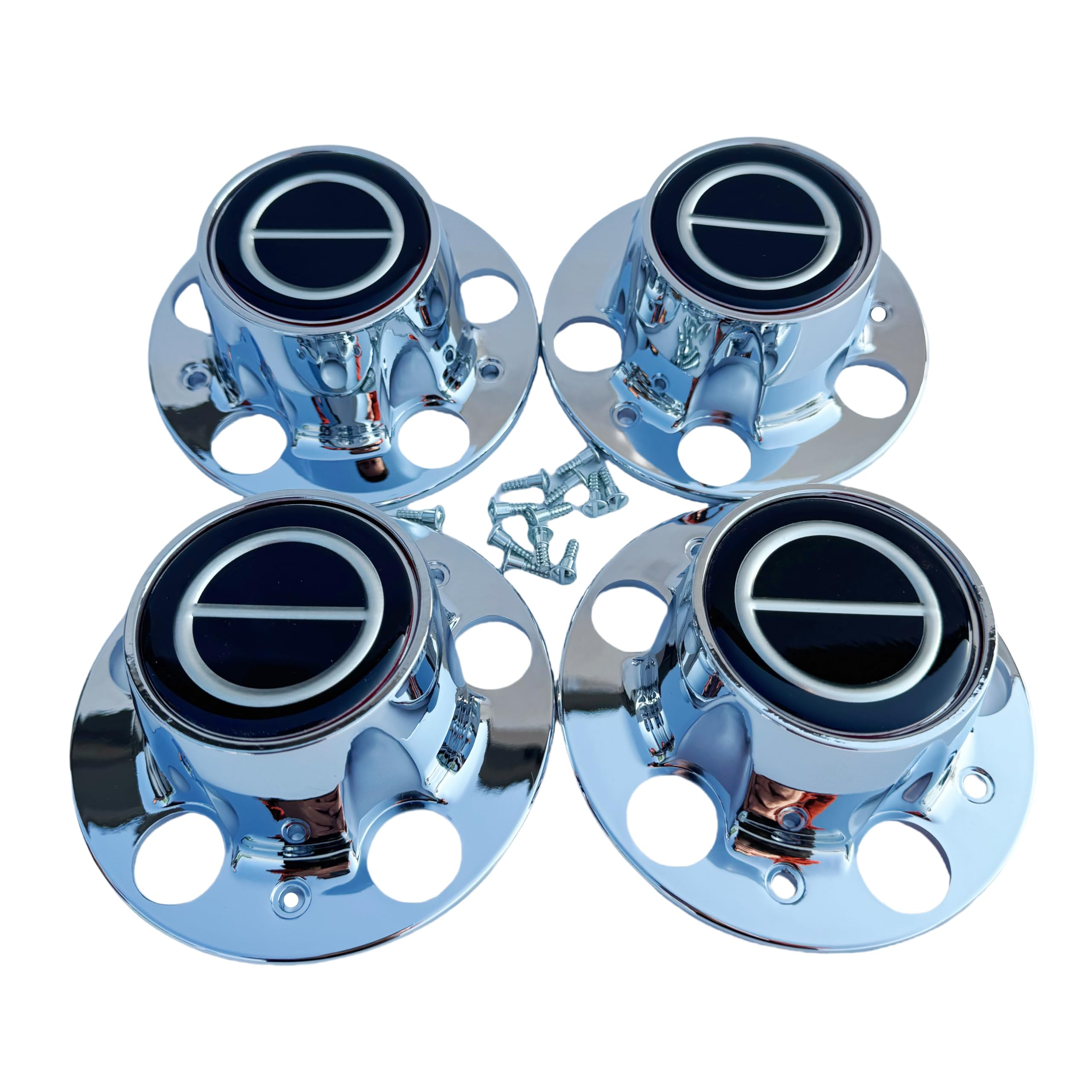 PPCovers 4PCS Replacement for Ranger Bronco II Explore Chrome Wheel Center Cap Hub Caps