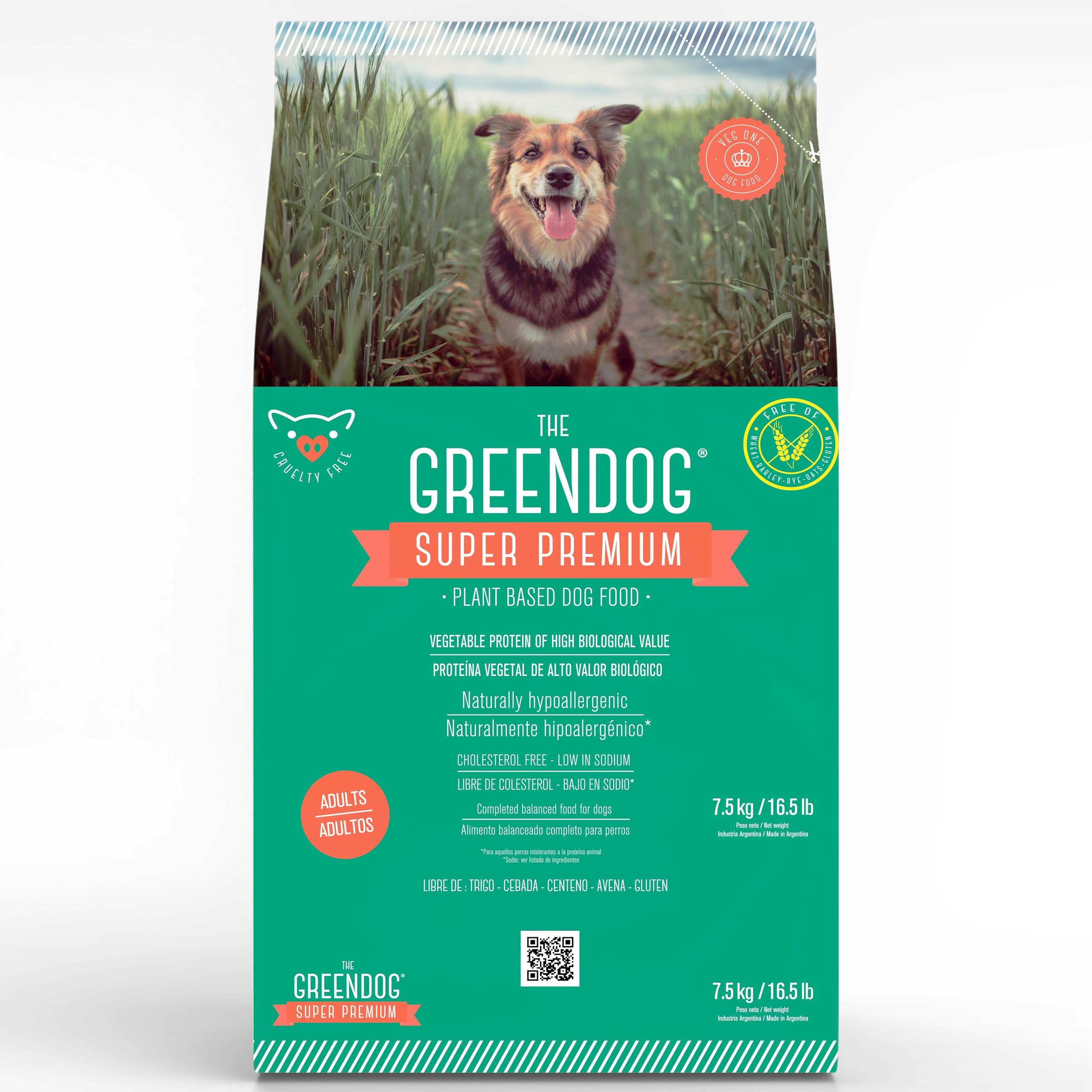 The Green Dog Adult Small Bites 7.5 kgs 100% Vegan | Veg Adult Dry Dog Food | Naturally Hypoallergenic | Gluten Free | Vegetarian | Healthy Heart| USFDA Approved Food Grade