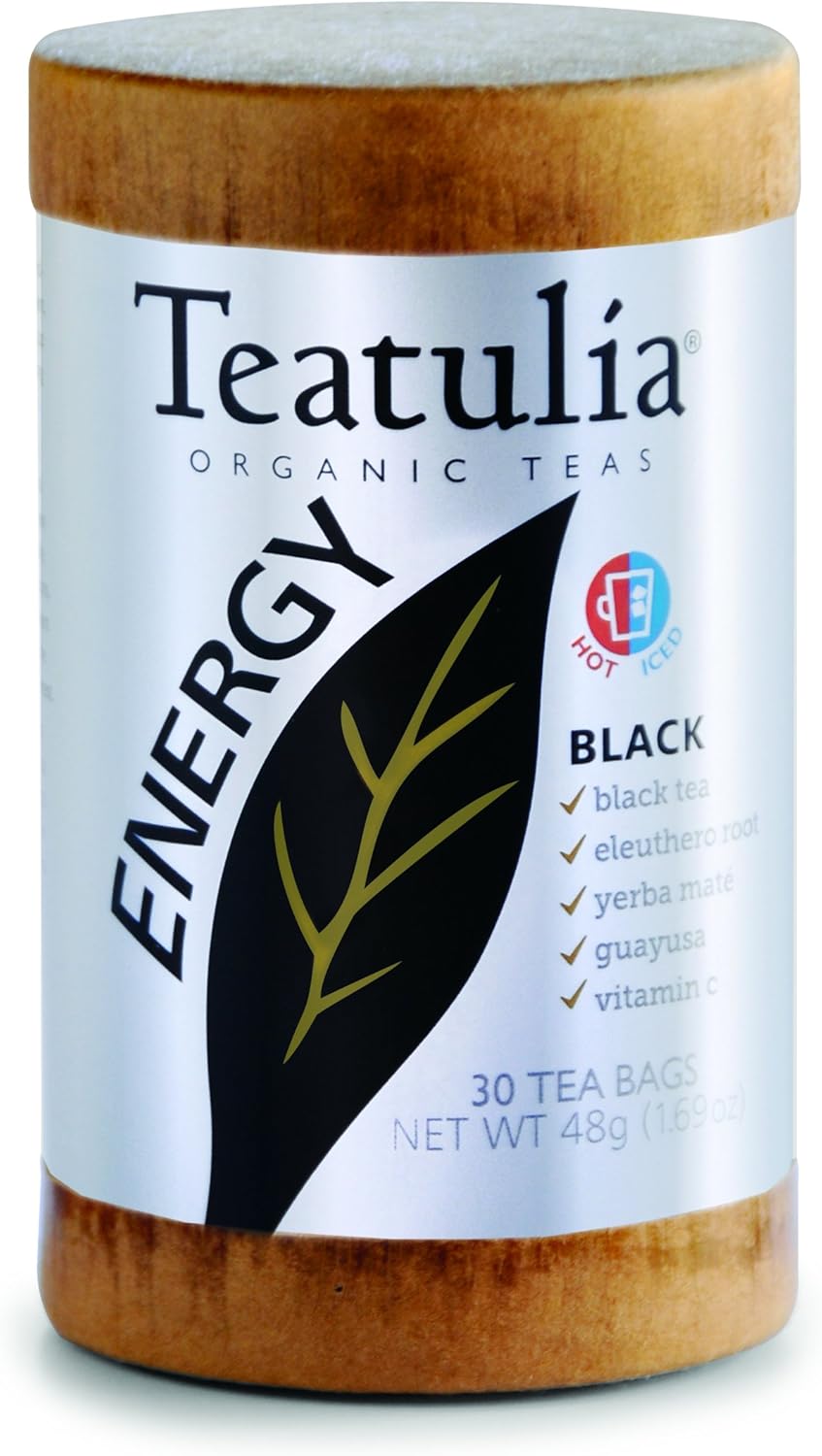 Teatulia Organic Black Tea, Energy, 30 Count Grocery & Gourmet Food