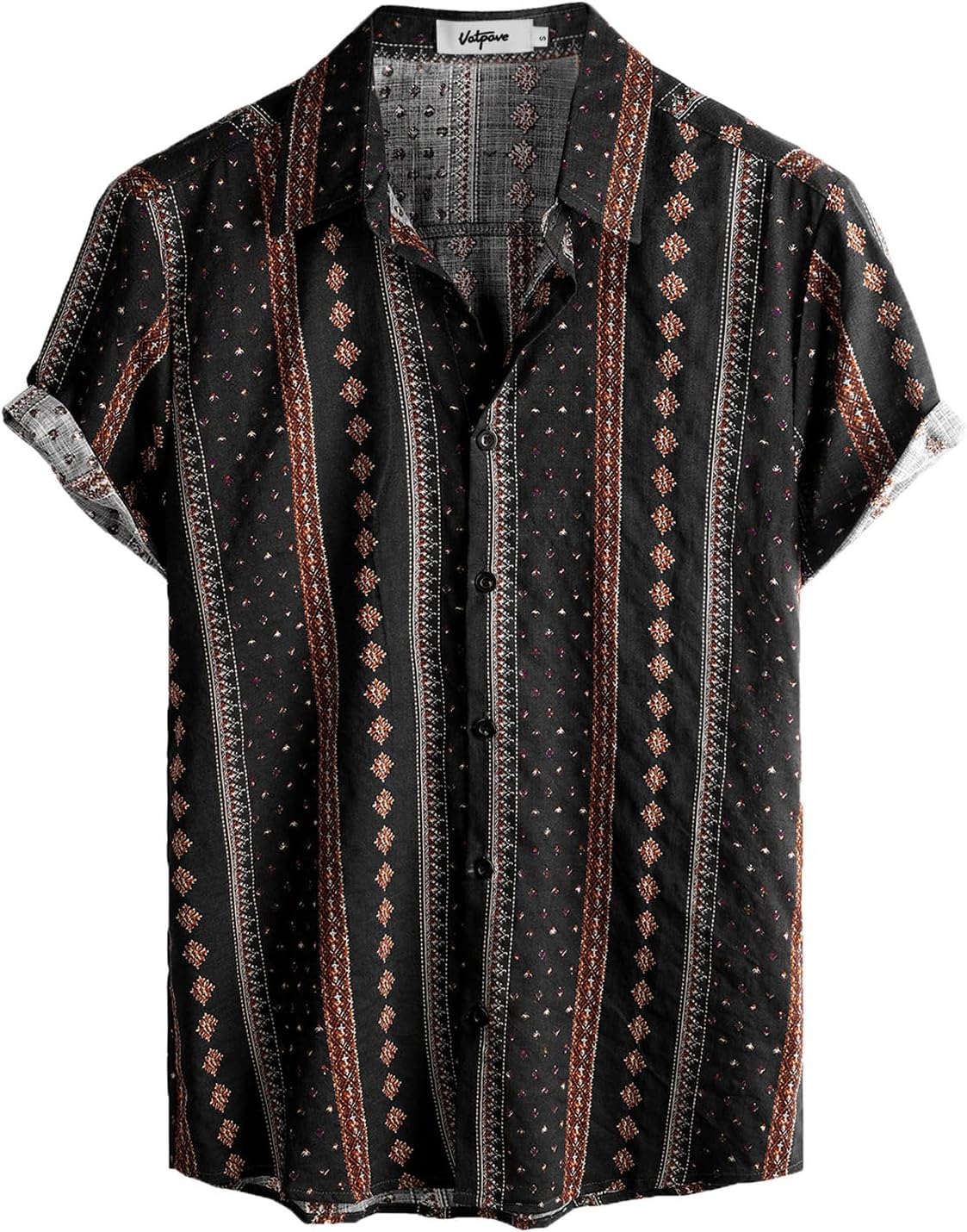 VATPAVE Mens Floral Hawaiian Shirts Short Sleeve Button Down Beach Shirts
