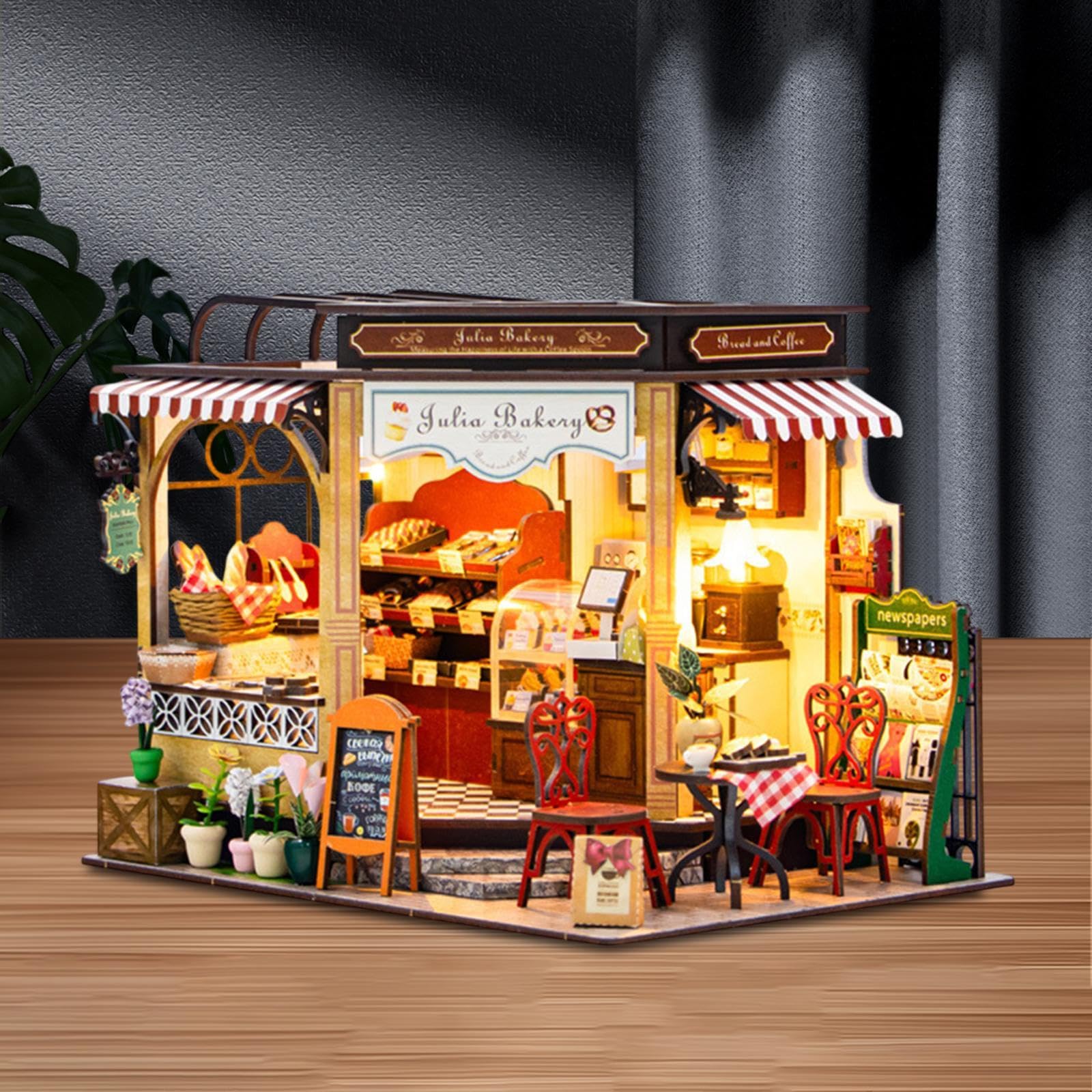 Fenteer DIY Miniatur-Puppenhaus Bausatz Aus Holz – Tiny House Modell Zum Selberbauen, 3D Puzzle